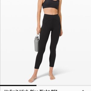 Unlimit high-rise tight 25'' black